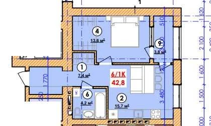 Продається 1-кімнатна квартира в ЖК "Park House" по вул. О. Пчілки, м. Калуш
