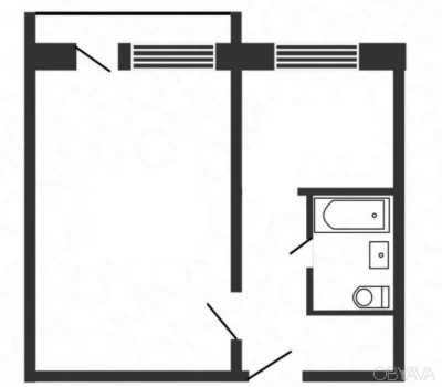 1-room apartment, 30 sq.m.
