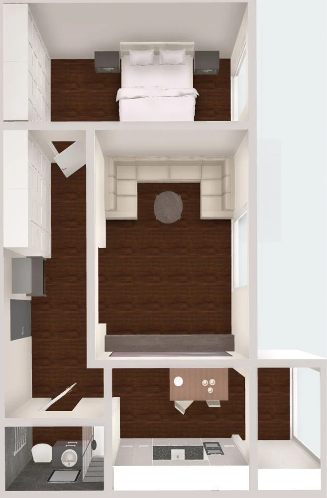 Sale of a 3-room apartment in the "Zat" residential complex