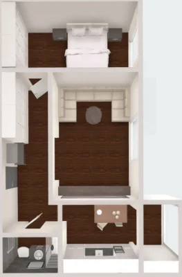 Sale of a 3-room apartment in the "Zat" residential complex