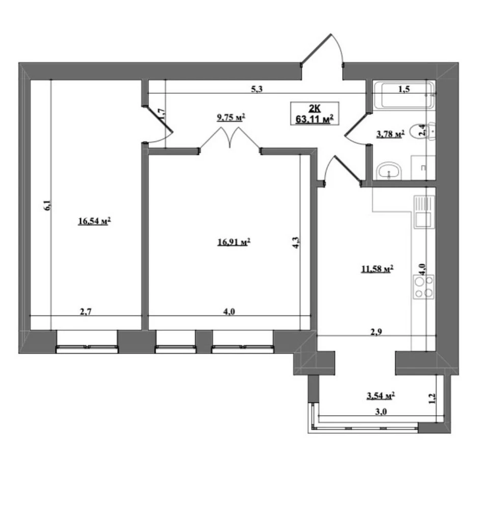 Продаж 2-3х кімнатний квартир в м.Коломия(будинок зданий в е