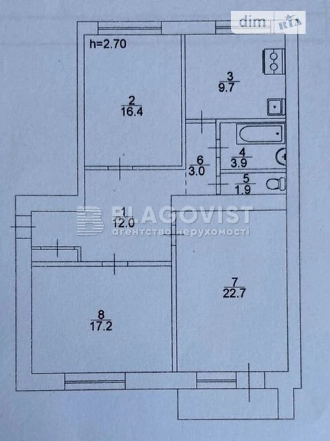 Sale of 3-room apartment 90 sq. m. on Lesi Ukrainky Square 24 • ID 347