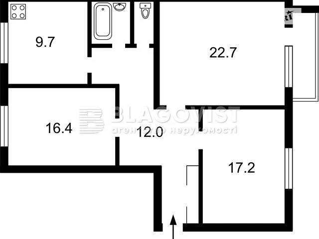 Sale of 3-room apartment 90 sq. m. on Lesi Ukrainky Square 24 • ID 347