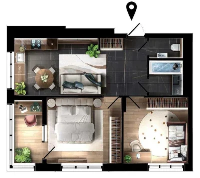 Продаж 2-кімнатної квартири, новобудова ЖК TWINS RESIDENCE Б