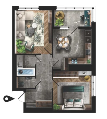Продаж 2-кімнатної квартири, новобудова ЖК TWINS RESIDENCE Б