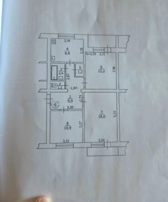 Продажа 3-комнатной квартиры, 2 этаж, документы, чеки