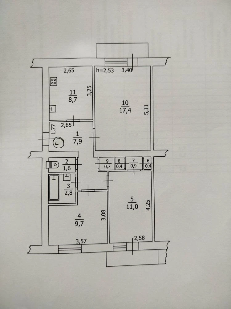 Продається 3-кімнатна квартира, вул. Київський Шлях, 41, 63 м², 4/5 поверх