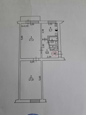 Продається 2-кімнатна квартира, житловий стан