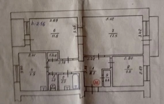 Продажа 3-комнатной квартиры 59,9 м² | Борисполь, район Соцгородок