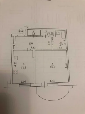 Продажа 1-комнатной квартиры в центре Борисполя, БЕЗ КОМИССИОН