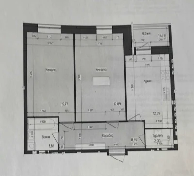 Sale of a 2-bedroom apartment in the SkyCity residential complex – city center!