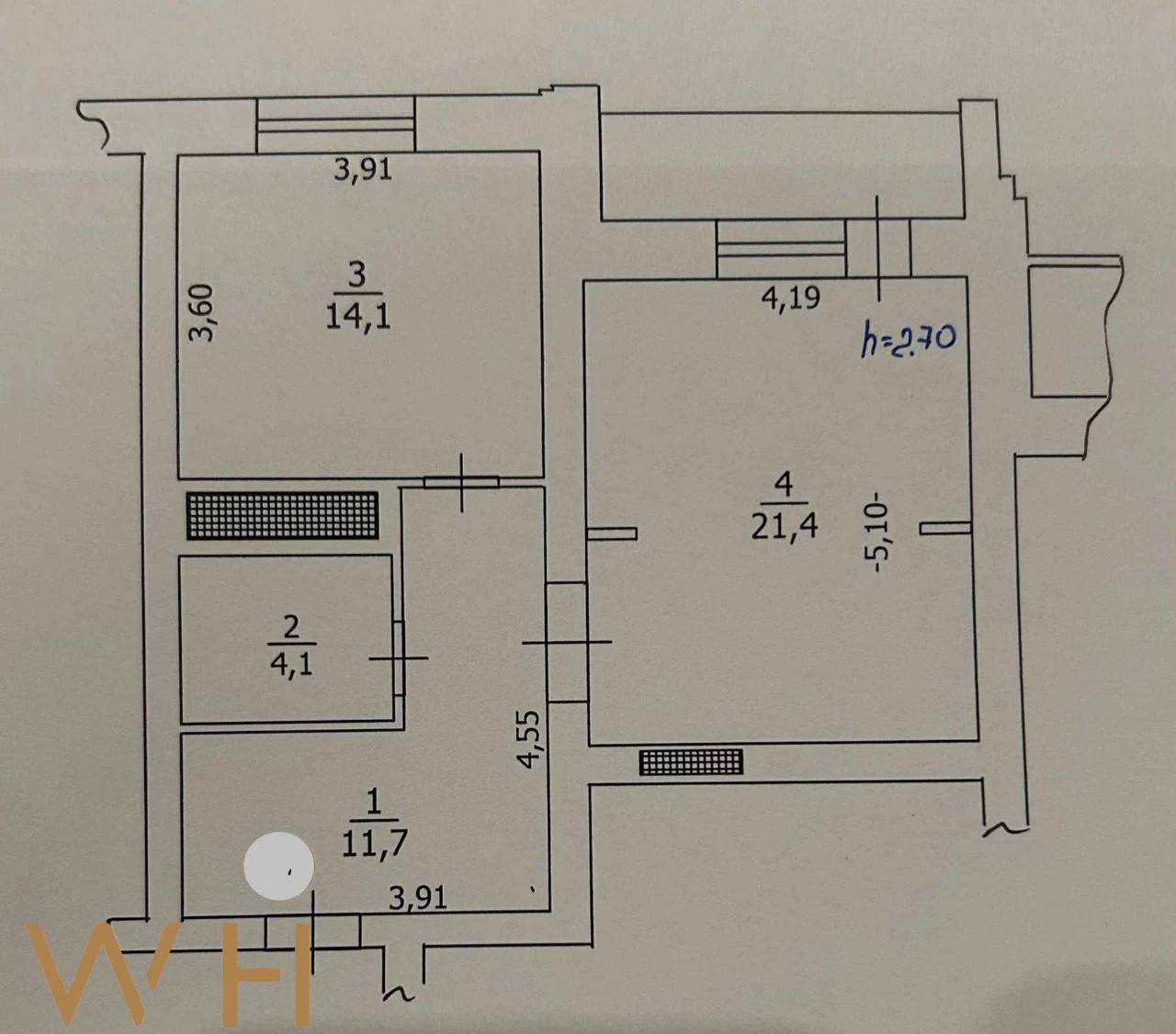 Продаж просторої 1 кімнатної квартири 54 м² в ЖК «Левада», м. Бориспіль