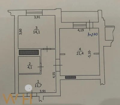 Продаж просторої 1 кімнатної квартири 54 м² в ЖК «Левада», м. Бориспіль