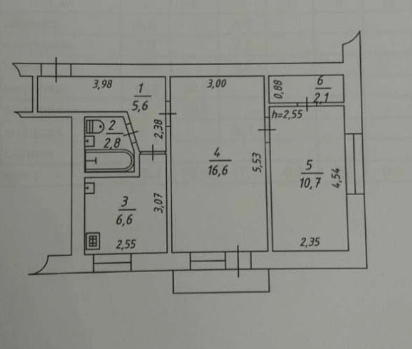 Продажа квартиры 2-х комнатной по улице Глибова (без комиссии)