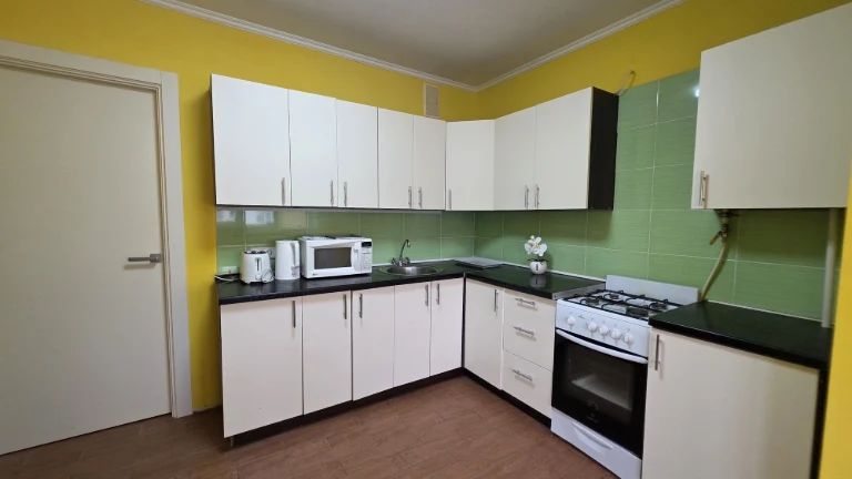1-ROOM APARTMENT with furniture and appliances.