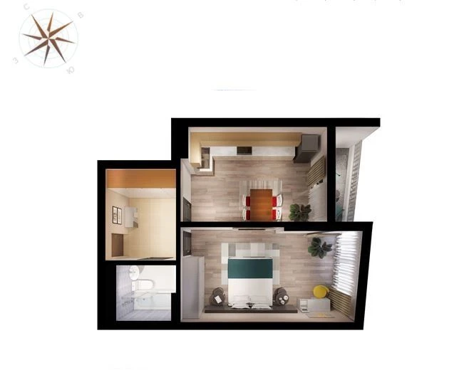 For Sale: 1-Bedroom Apartment, 50.30 m² in Krona Park II Residence, Brov