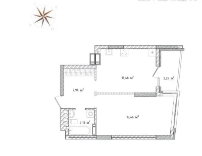 For Sale: 1-Bedroom Apartment, 50.30 m² in Krona Park II Residence, Brov