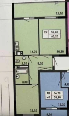 В продаже квартира в ЖК Акварель-3. Центр/Пишоновская. 1L9
