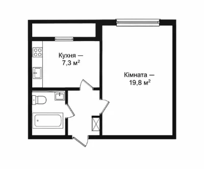 1-bedroom apartment for sale, Arkadii Holuba, 5 Brovary