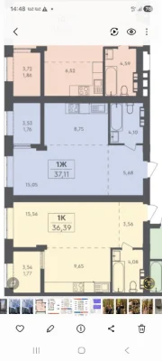 Sale of a 1-bedroom apartment in a newly built apartment building, ЖК Scandia 37 square meters