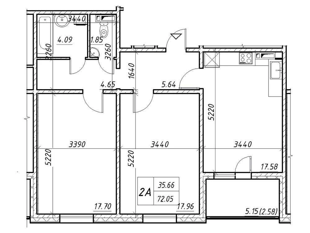 REMODELED! Brovary, center! Street Kyivska, near McDonalds! 2