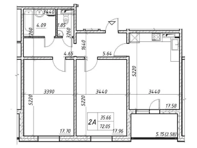 REMODELED! Brovary, center! Street Kyivska, near McDonalds! 2