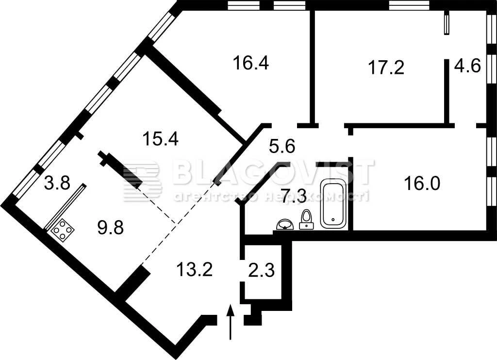 Sale of a 3-room apartment at Kyivska 235, 111.6 sq m, "Madison Gardens" residential complex, Br.