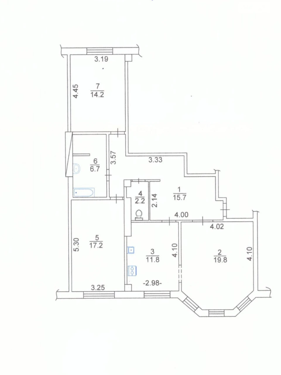 3-Room Apartment for Sale - Peremoga