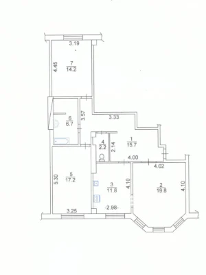 3-Room Apartment for Sale - Peremoga
