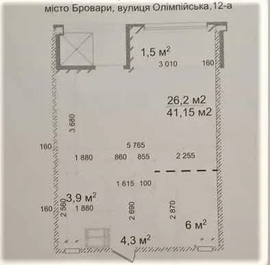 Новая 1-комнатная квартира 41 кв.м в г. Бровари ВЛАДЕЦ