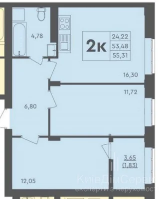 For Sale - 55 sq m apartment in the Scandia, Brovary district