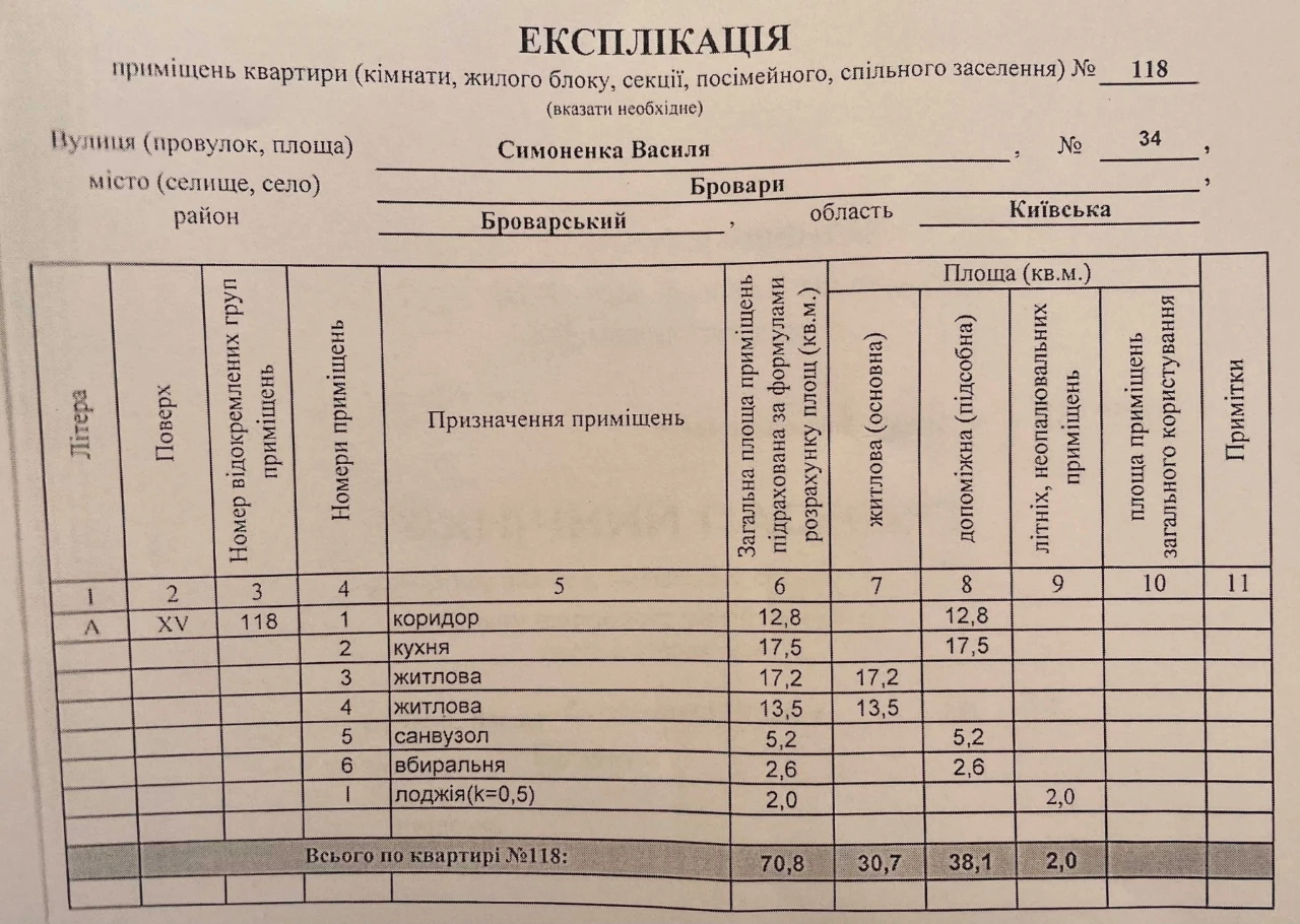 2-к кв. 71кв.м в ЖК “KRONA PARK II” в зданому буд. №7