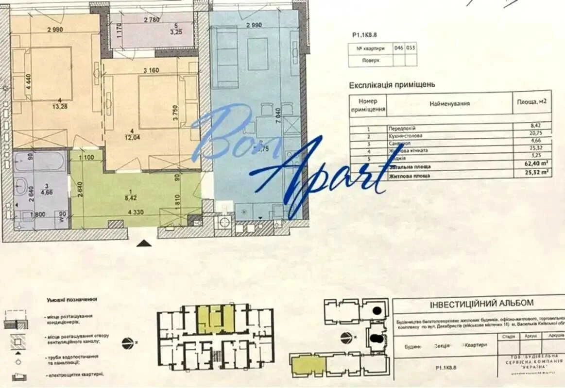Продаж 2кімнатної квартири в ЖК “Столичний”, Васильків, БЕЗ