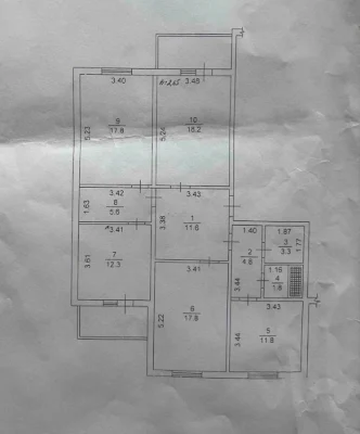 Sale of a four-room apartment. Oschadbank.