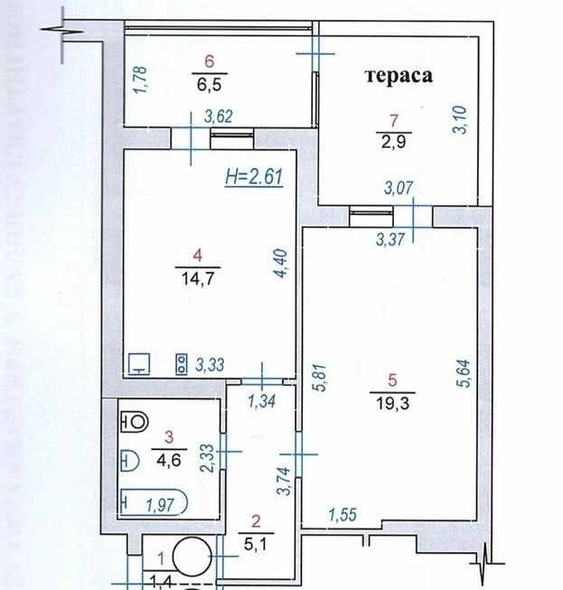 Продаж 2-к квартири з терасою, ЖК «Набережний», Вишгород, 54