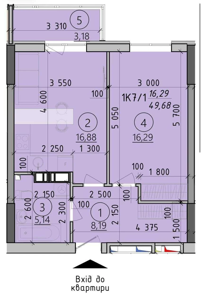Apartment for Sale! 50 sq m apartment in residential complex "Kyivski Zori 2" in Vysho