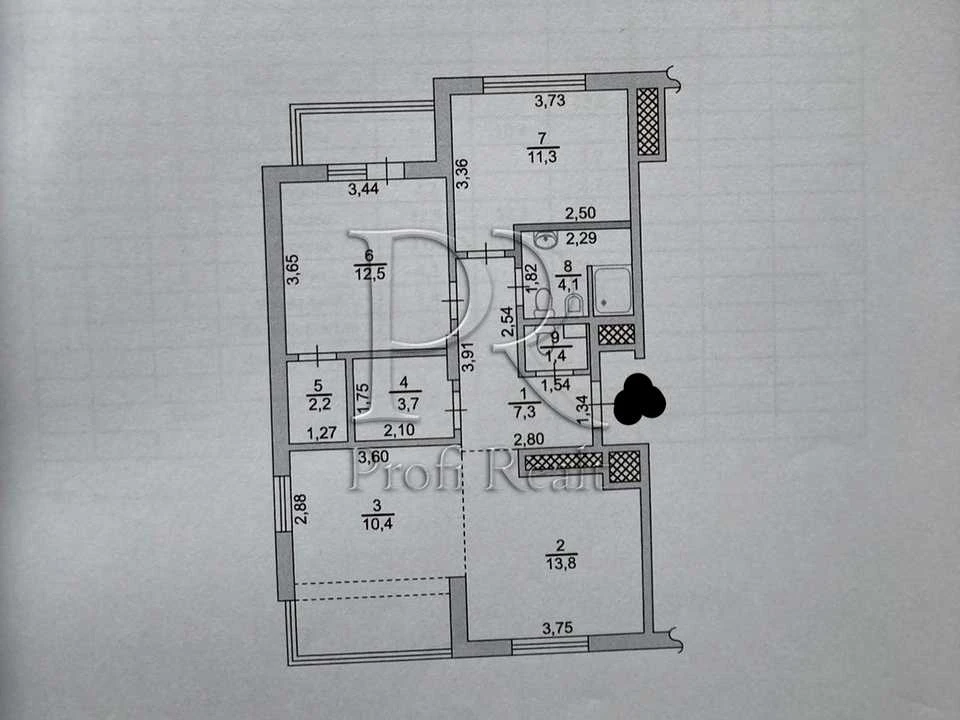 Apartment. Vyshorod, Kvitkovy Prosv.