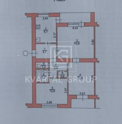 For sale, spacious 3-room apartment in the center of Vyshorod for only 65,000
