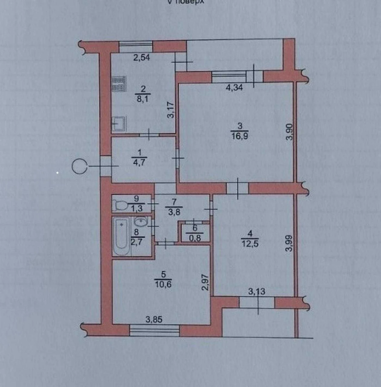 Kyiv, Vasyl Mazepa Avenue. City Center. 3-room apartment.
