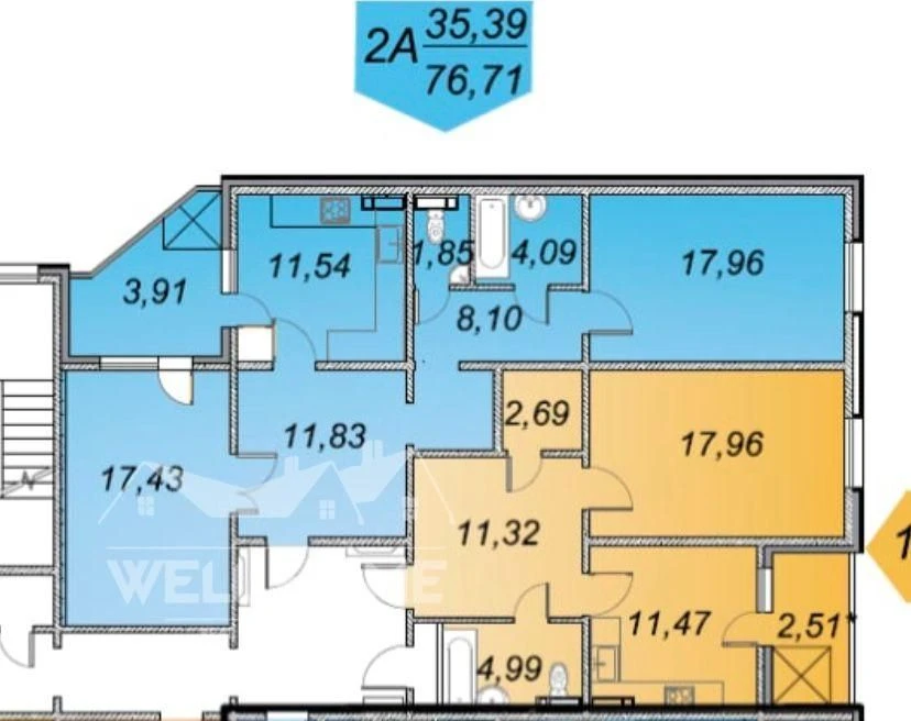 Sale of 2-bedroom apartments, Kurgusova Street, 11G, Yaroslavichi-2 residential complex, Vyshorod.