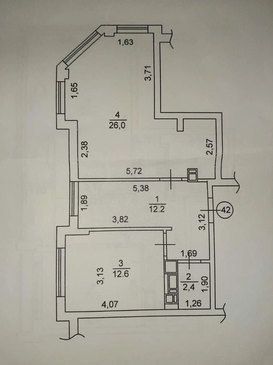 Two-Level, 3-Bedroom Apartment, "Velesgard" Residence
