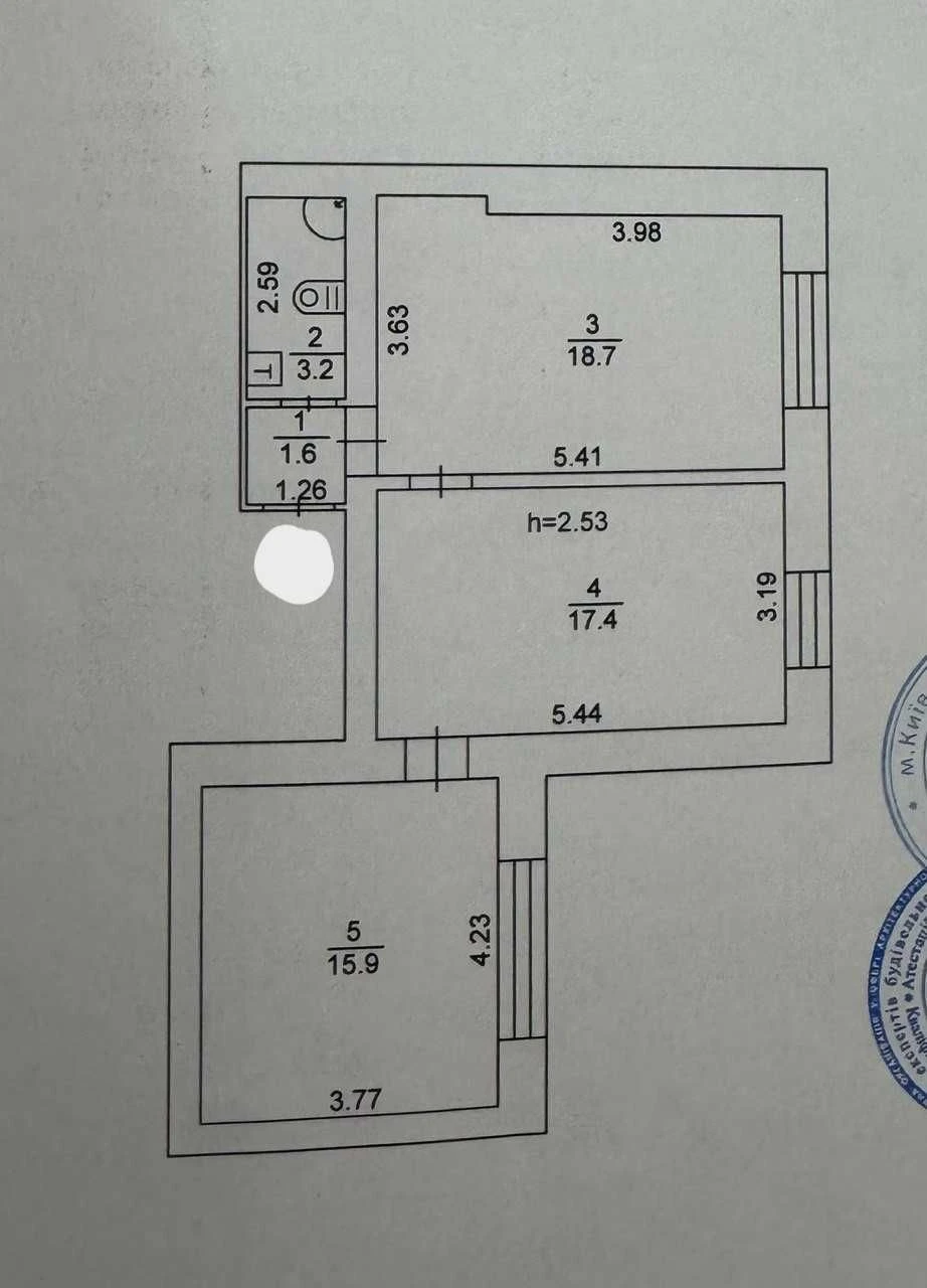 Продаж 2 кімнатної квартири у центрі Вишгорода — без комісії