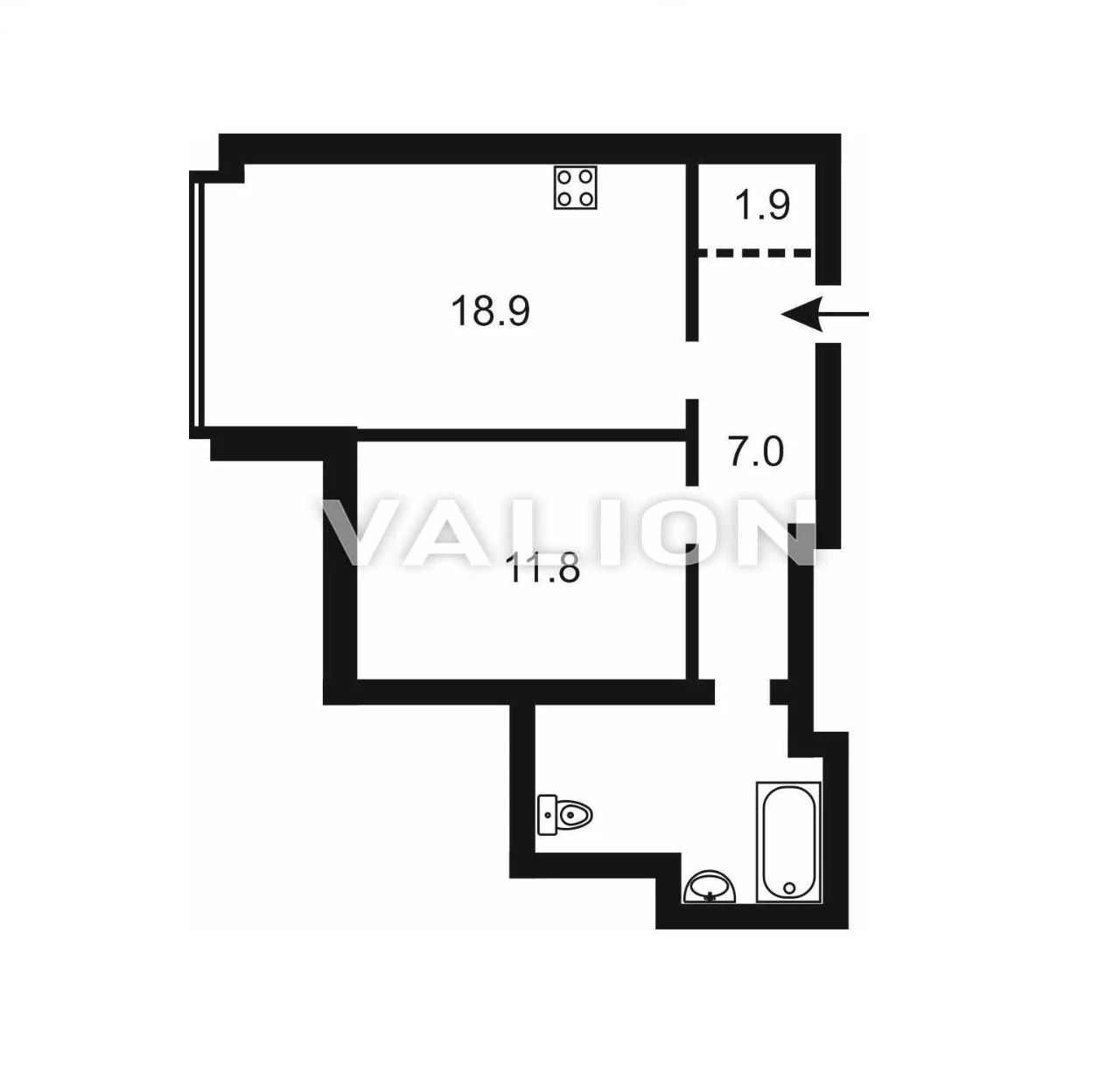 Продажа 1-комнатной квартиры в г. Вишгороде, Киевская обл., ул. Набережная