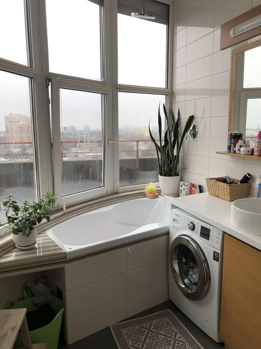 The stylish non-standard center of the Luxemburg residential complex has a huge view