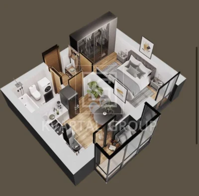 1-комнатная квартира Ирпень | ЖК Grand Country | 34,95 м2