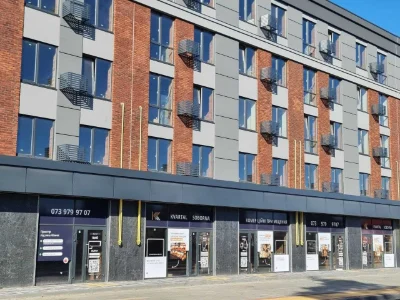 Two-bedroom apartment on the 4th floor with gas heating, street.
