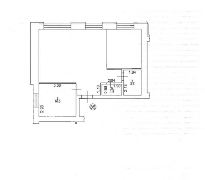 Apartment in ЖК Нові Метри Центр. 2-3 rooms with gas.