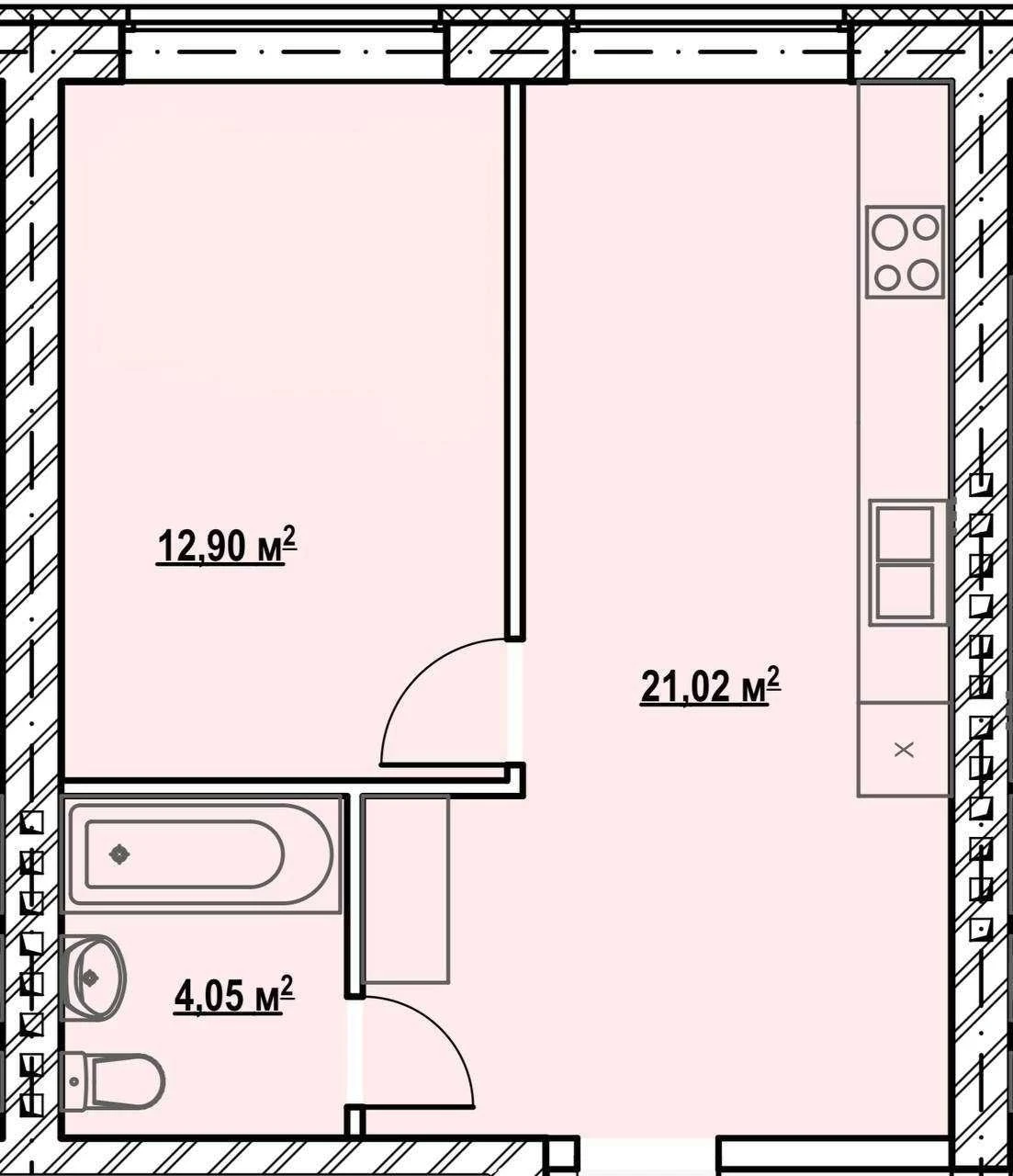 Sale of a 2-bedroom apartment near the "MAM" park