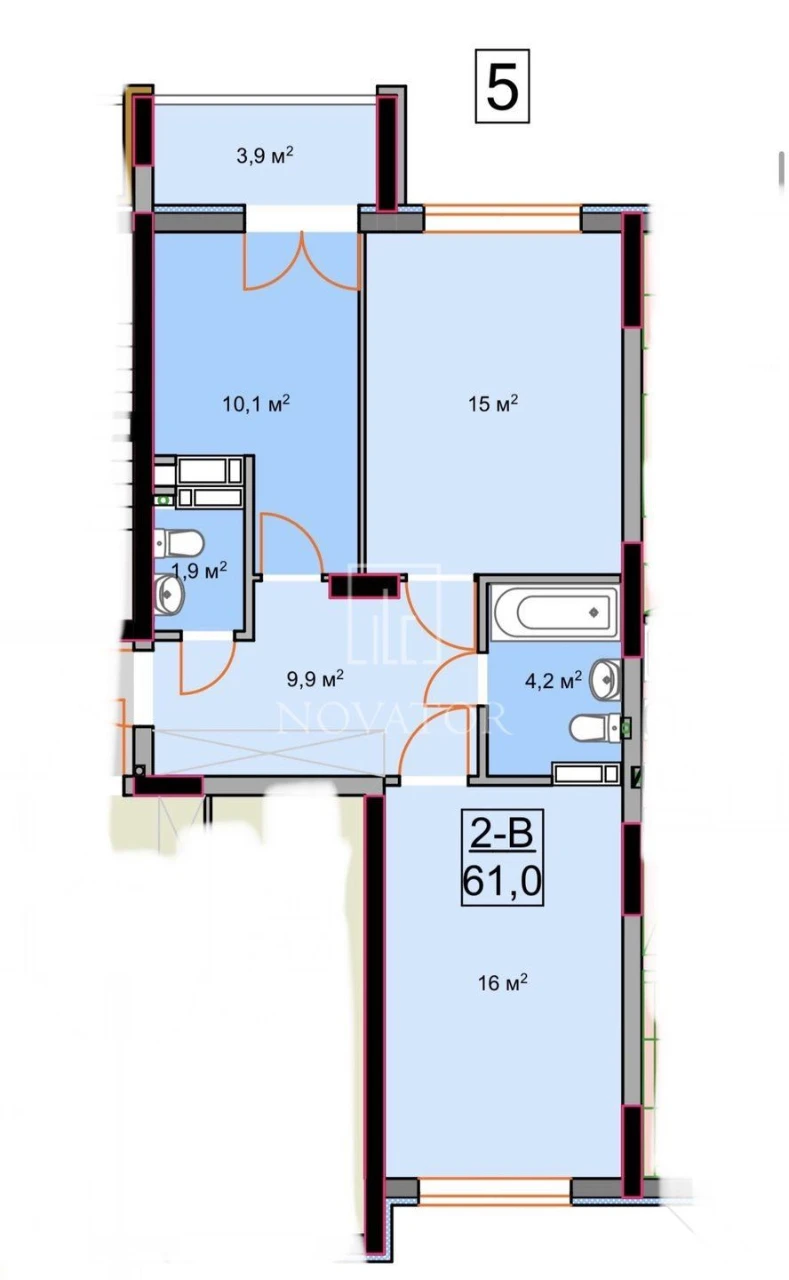 For Sale: Nice 2-bedroom apartment in Irpin. Gas heating.