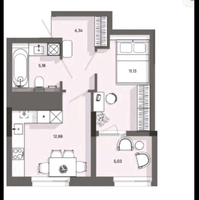 Sale of 1-room apartment on Zelena (Rakovskogo) Street